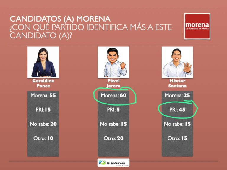 Geraldine Ponce, la más Conocida de los Aspirantes al Gobierno de Nayarit, y la que más Negativos Tiene; con ella pierde puntos la 4T